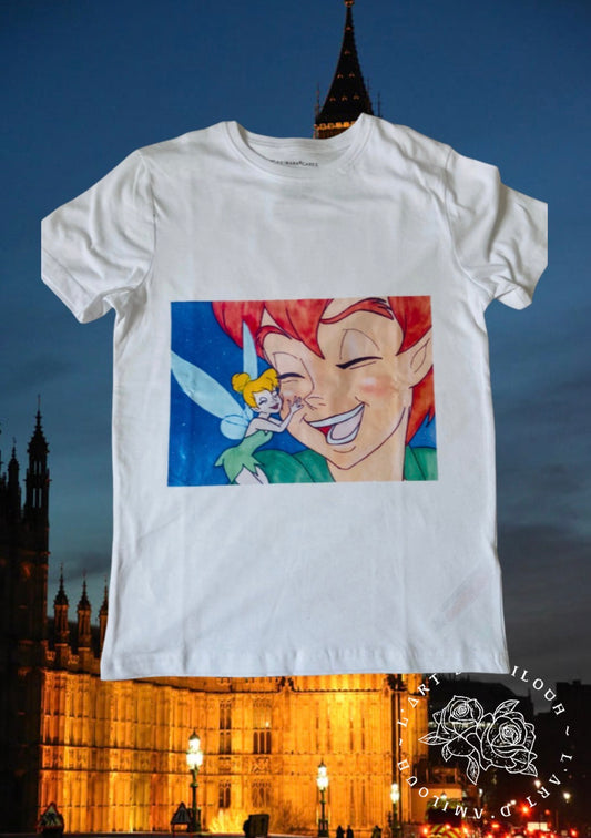T-shirt peter pan et fée clochette